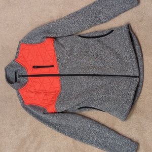 XS ZYIA Quilted Ash Cabin Jacket in Red and Black